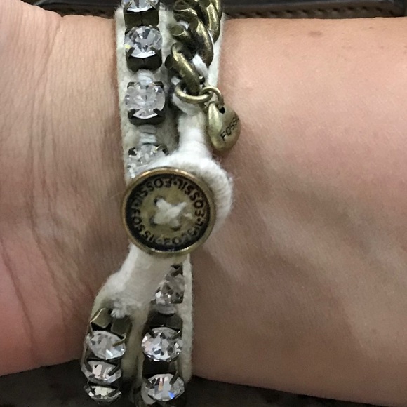 Fossil Wrap Bracelet with Button Clasp - Picture 2 of 5